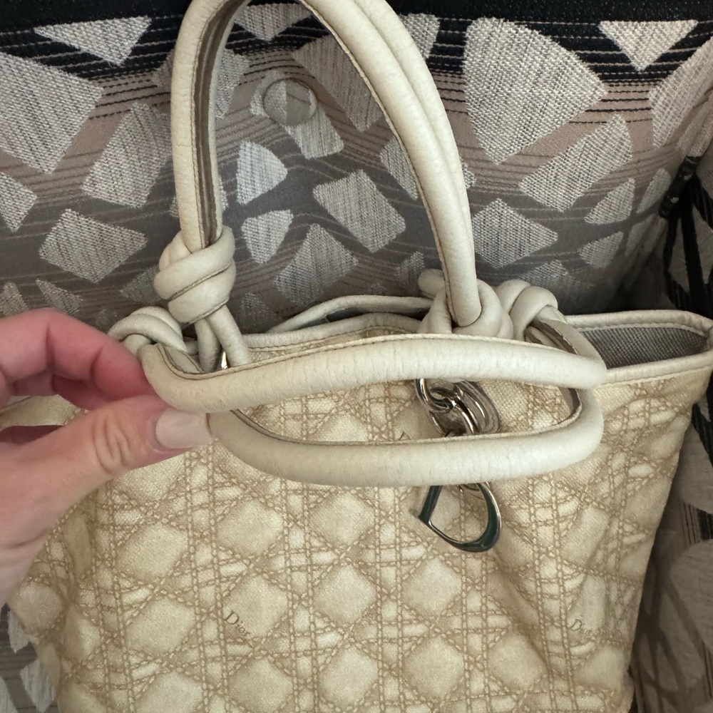 Dior Cream and Silver Tote Bag - Picture 9 of 10